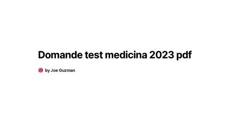 test medicina 2023 domande pdf